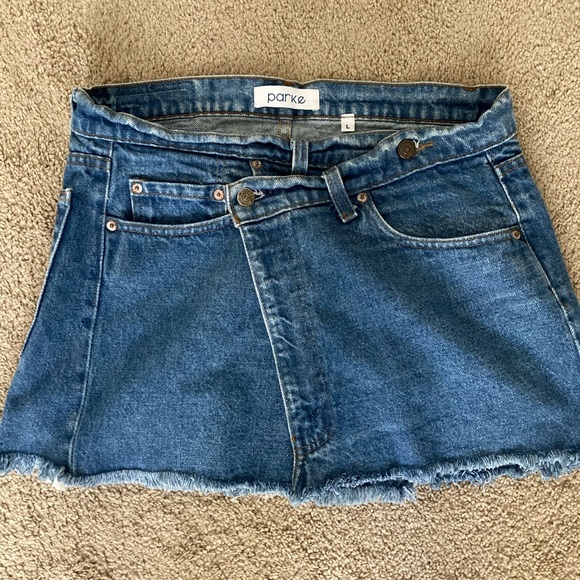 PARKE Crossover Mini Skirt - Picture 3 of 6